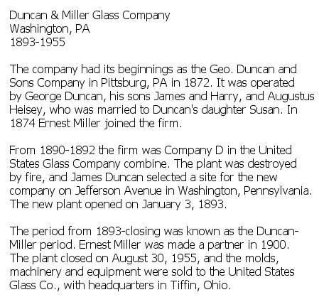 Duncan & Miller History