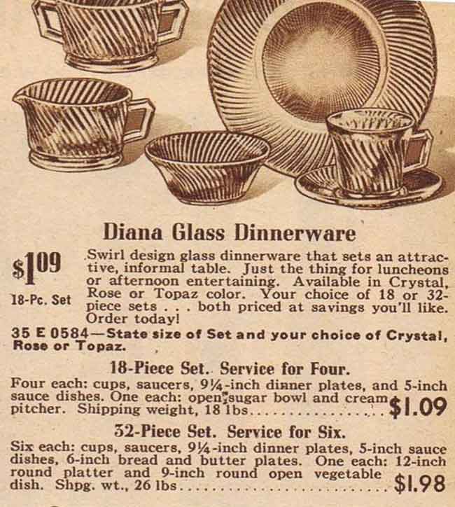 Federal Diana Sears Catalog Page
