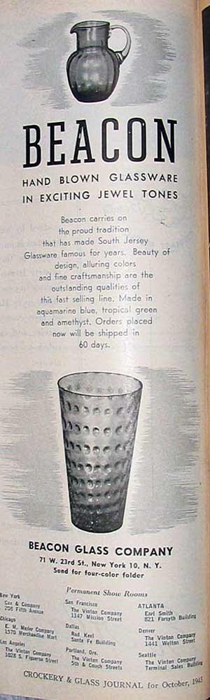 Beacon Glass Co. Tumbler Ad