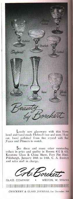 C. A. Borchert Glass Co "Beauty by Borchert" Ad