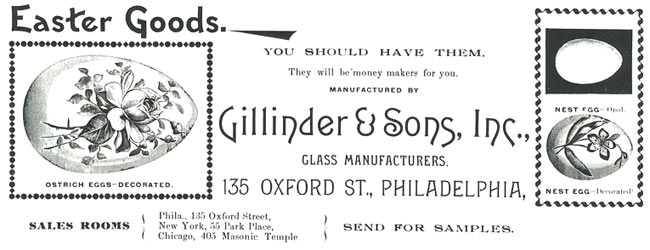 Gillinder Milk Glass Egg Ad