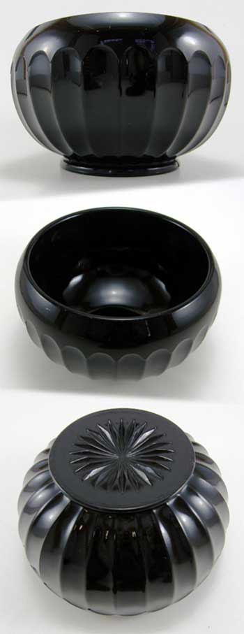 Unknown Fluted Black Bowl