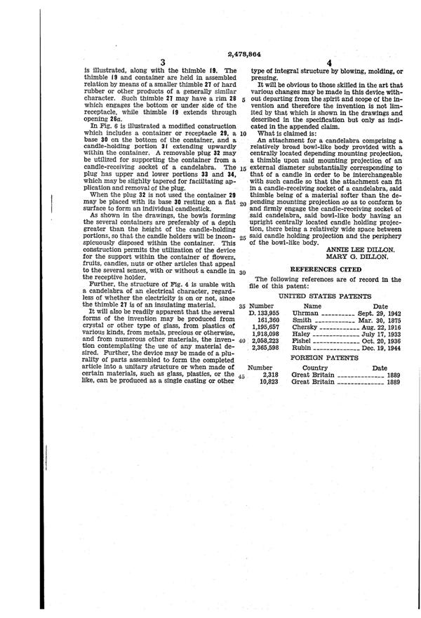 Heisey Epergne Patent 2478864-3