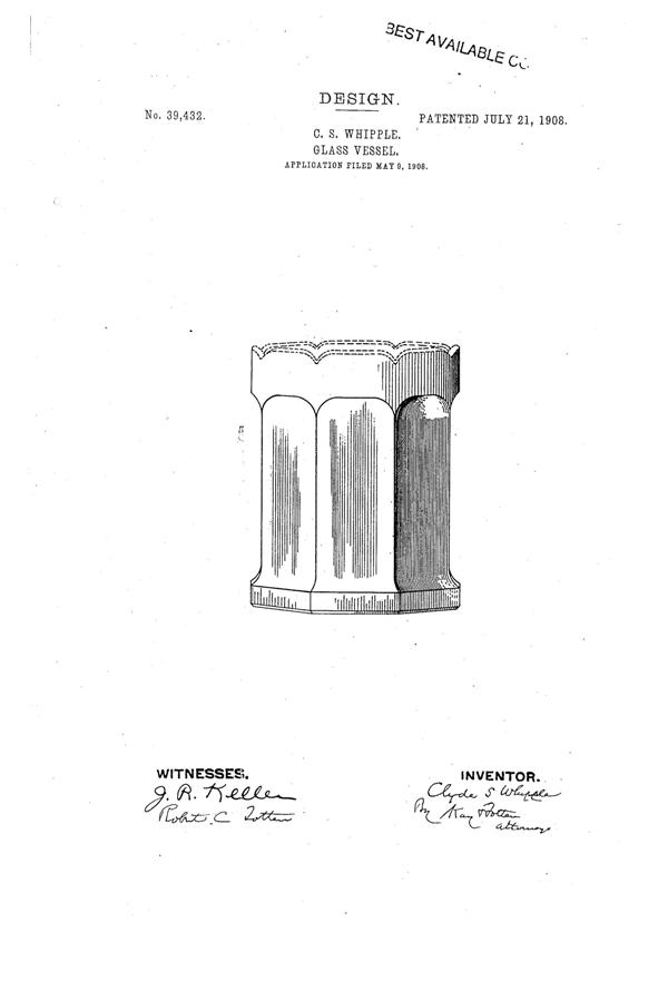 Heisey # 352 Flat Panel Spooner Design Patent D 39432-1
