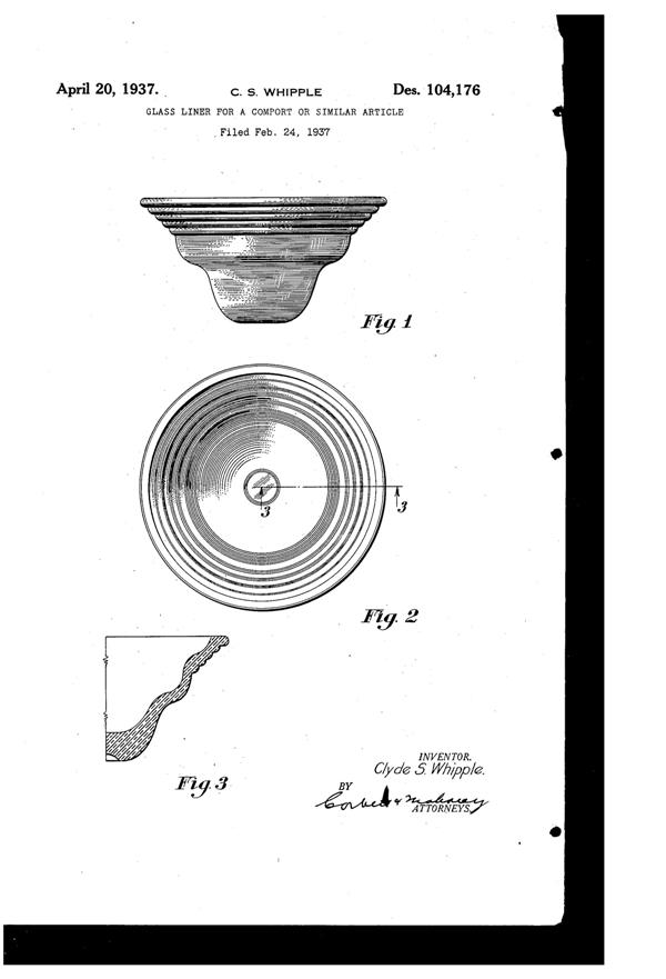 Heisey #1226 Liner Design Patent D104176-1