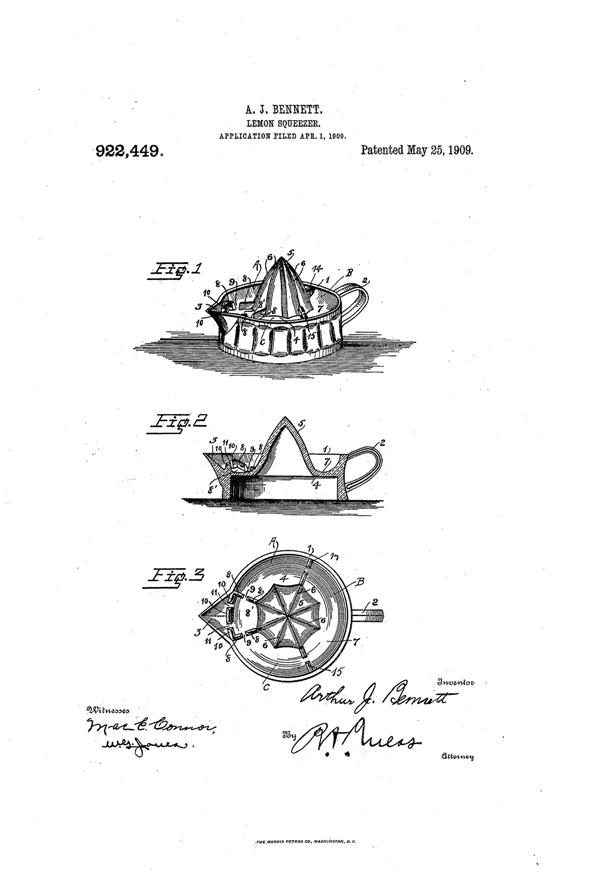 Cambridge #2674 Reamer Patent  922449-1