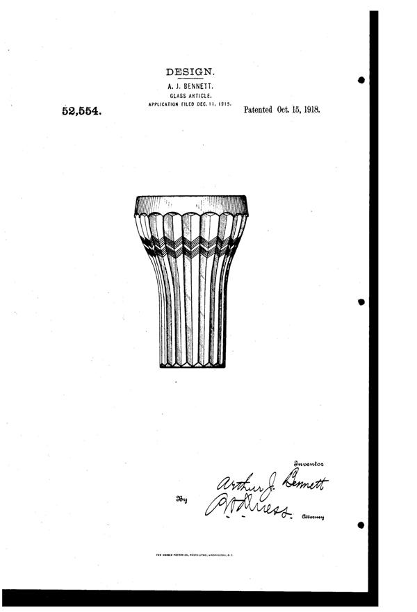 Cambridge Tumbler Design Patent D 52554-1