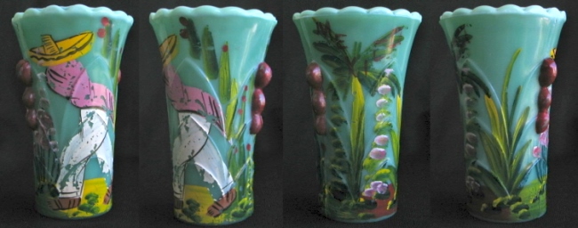 Hocking Mexico Souvenir Vase