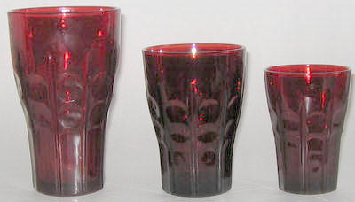 Anchor Hocking Royal Ruby High Point Tumblers