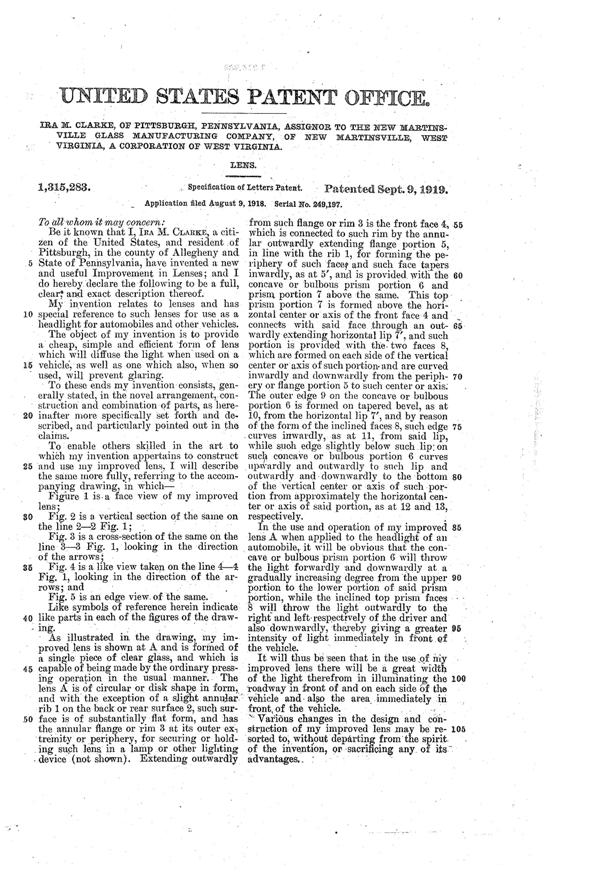 New Martinsville Lens Patent 1315283-2