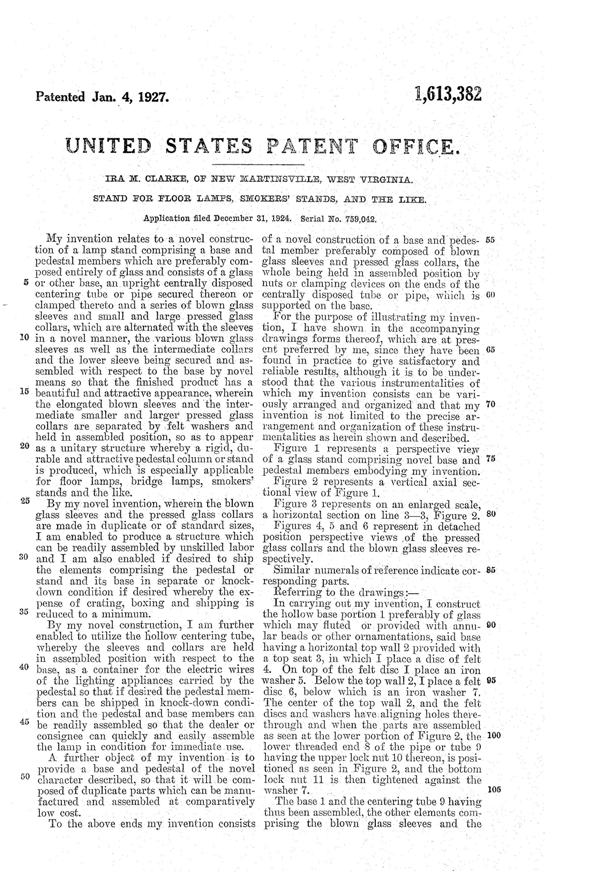 New Martinsville Stand Patent 1613382-2
