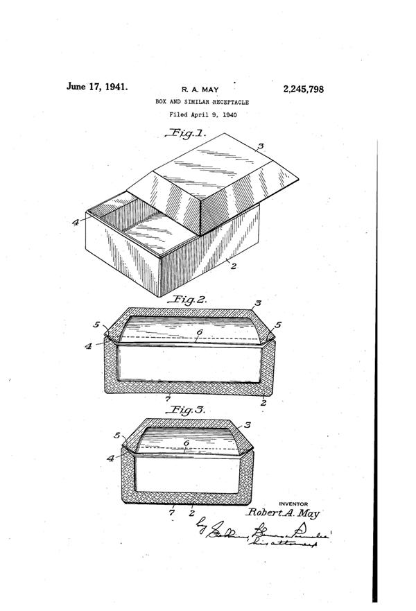 Duncan & Miller #  30 Pall Mall Cigarette Box Patent 2245798-1