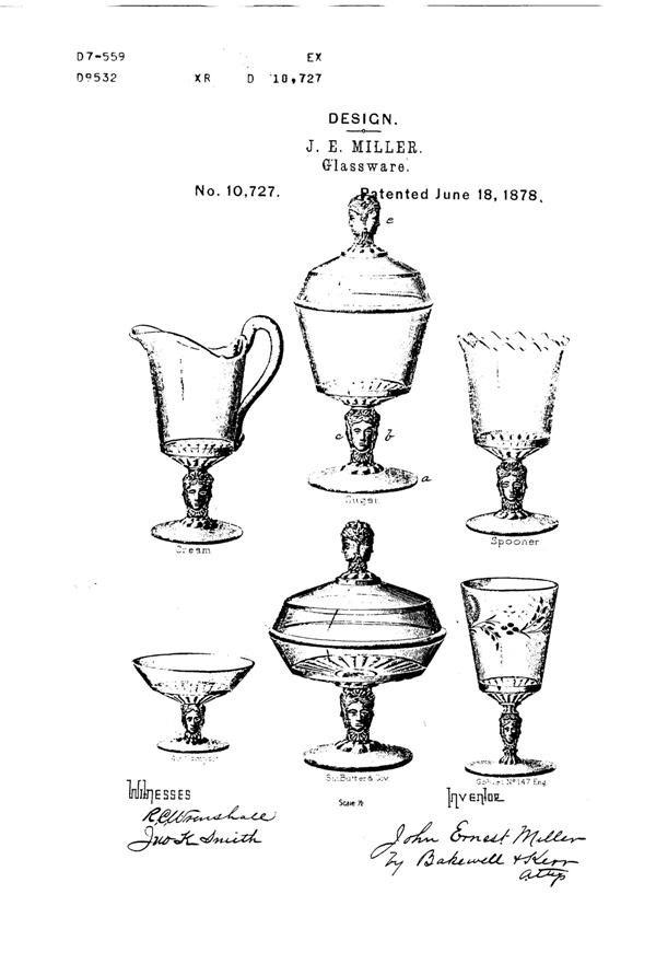 Duncan & Miller Three-Face Design Patent D 10727-1
