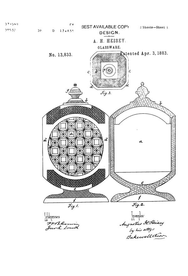 Duncan  Sugar Design Patent D 13833-1