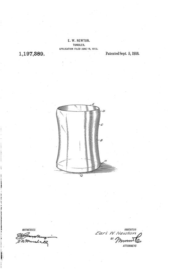 Morgantown Tumbler Patent 1197389-1
