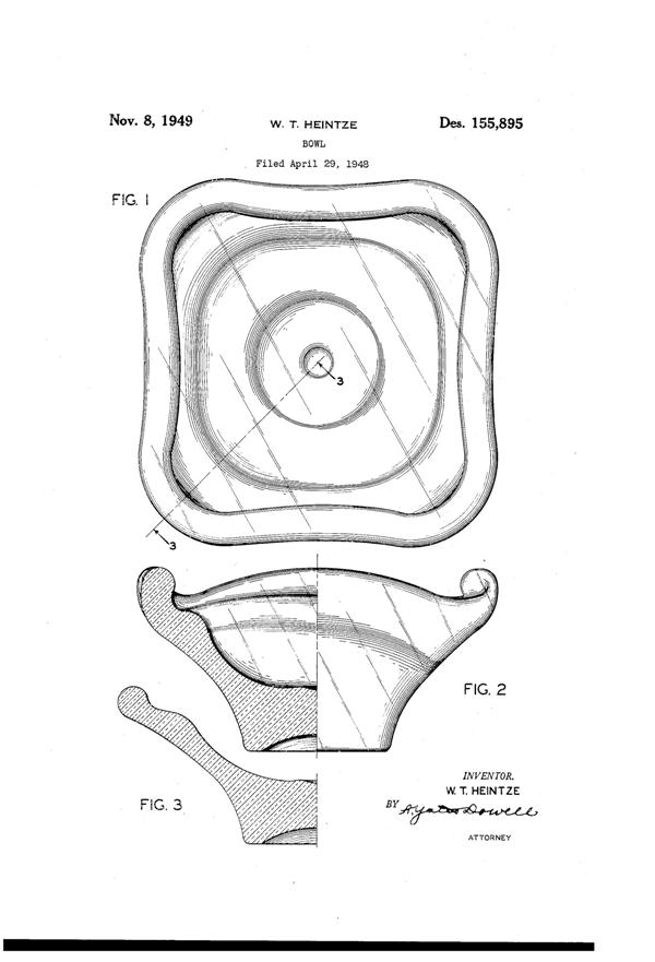 Fostoria Bowl Design Patent D155895-1