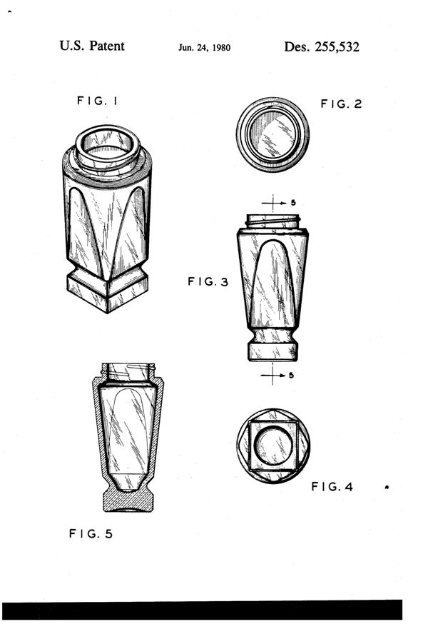 Fostoria #2936 Transition Shaker Design Patent D255532-2