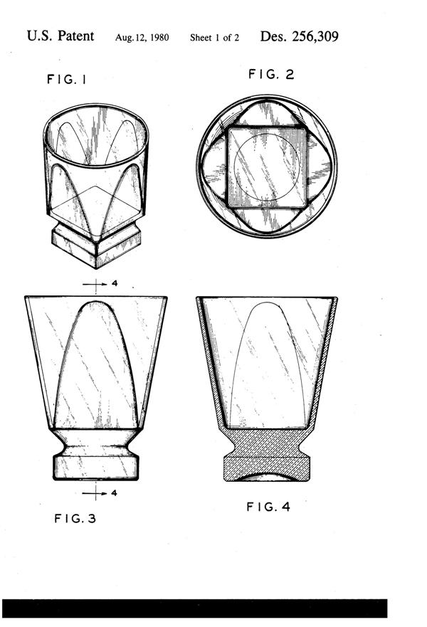 Fostoria #2936 Transition Tumblers Design Patent D256309-2