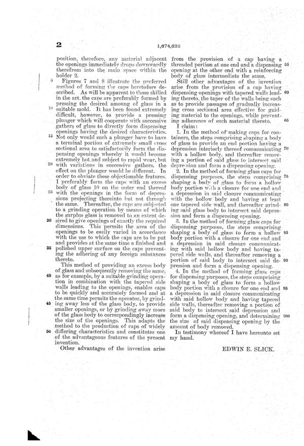 U. S. Glass Shaker Patent 1674626-3
