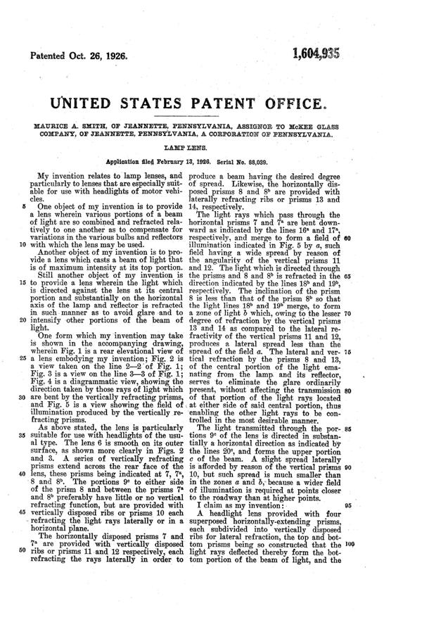 McKee Lens Patent 1604935-3
