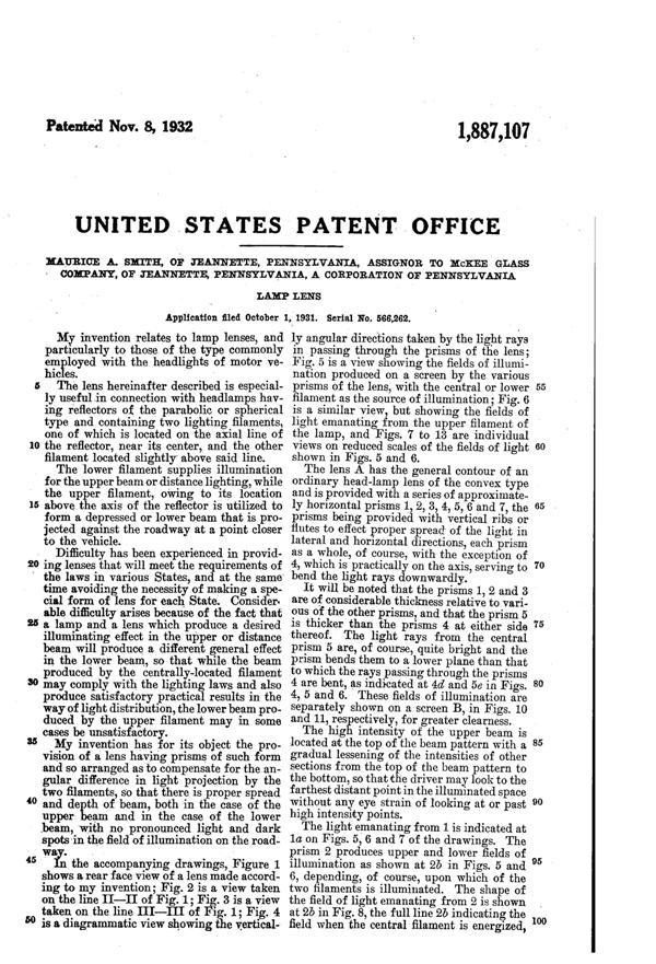 McKee Lens Patent 1887107-3