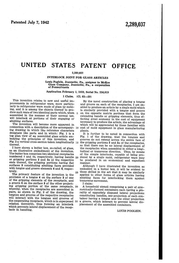 McKee Interlocking Handles Patent 2289037-2