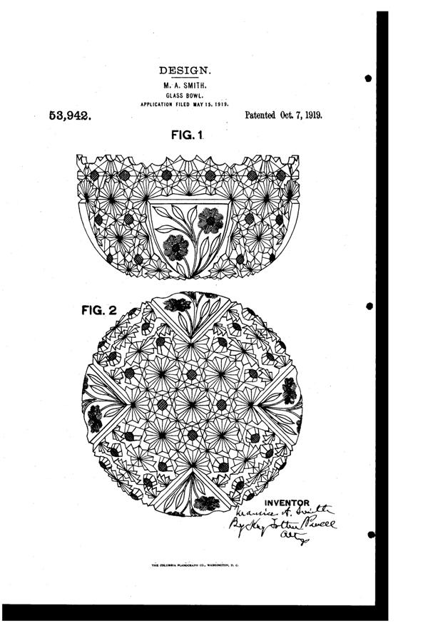 McKee # 412 Innovation Bowl Design Patent D 53942-1