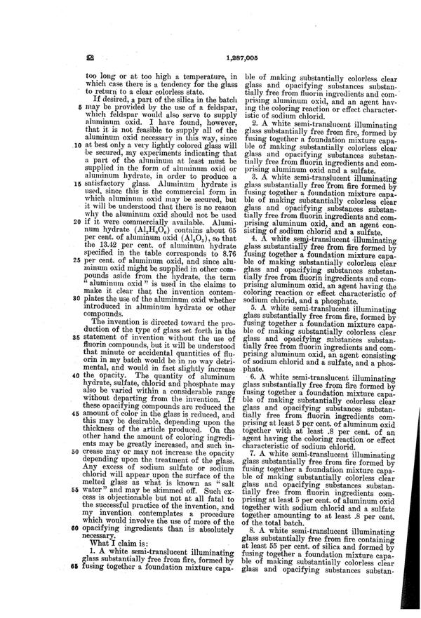 MacBeth-Evans Illuminating Glass Patent 1287005-2
