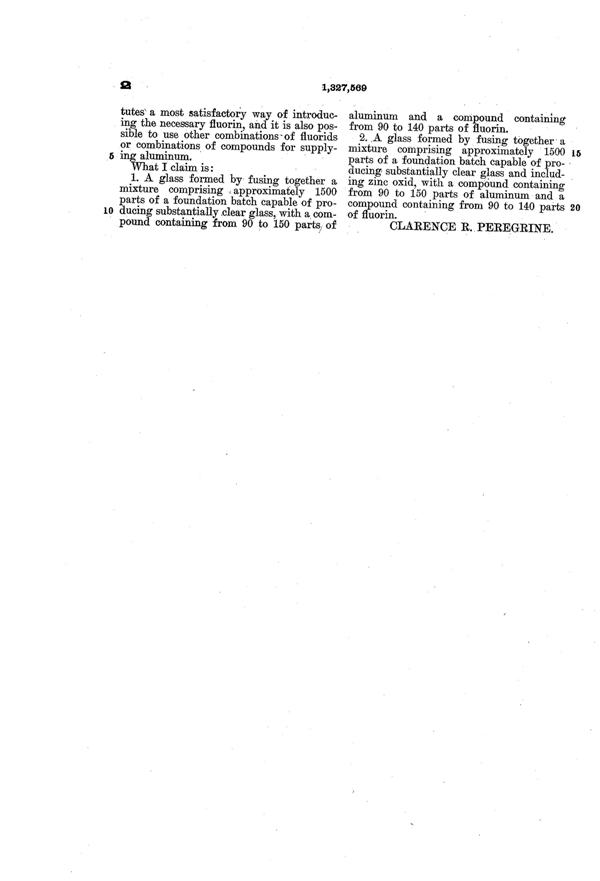 MacBeth-Evans Monax Glass Patent 1327569-2