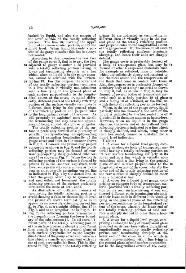 MacBeth-Evans Gauge Cover Patent 1488403-4