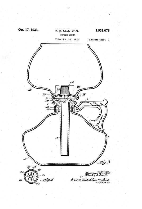 MacBeth-Evans Coffee Maker Patent 1931076-2