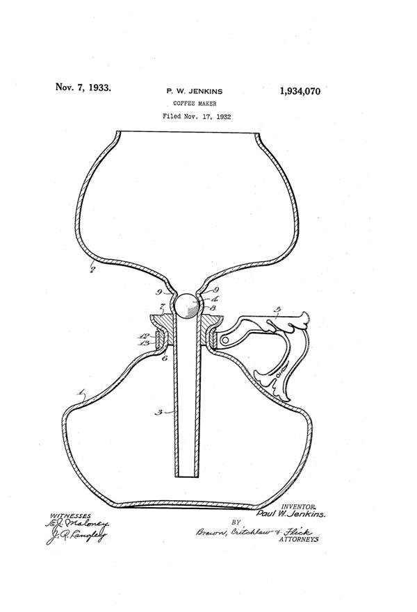 MacBeth-Evans Coffee Maker Patent 1934070-1