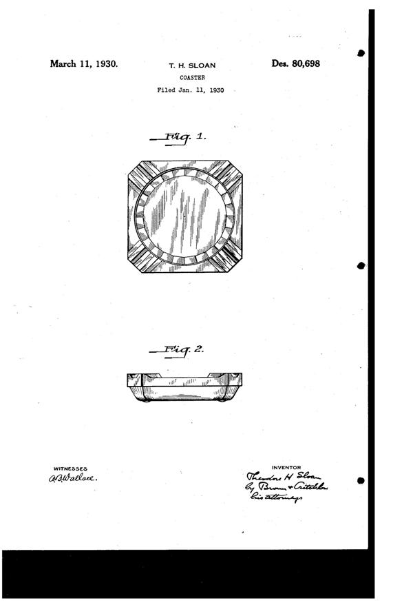 MacBeth-Evans Ash Tray Design Patent D 80698-1