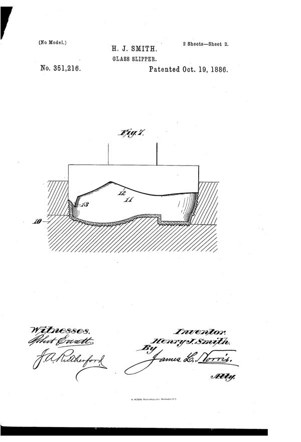 Bryce Glass Slipper Patent 351216-2