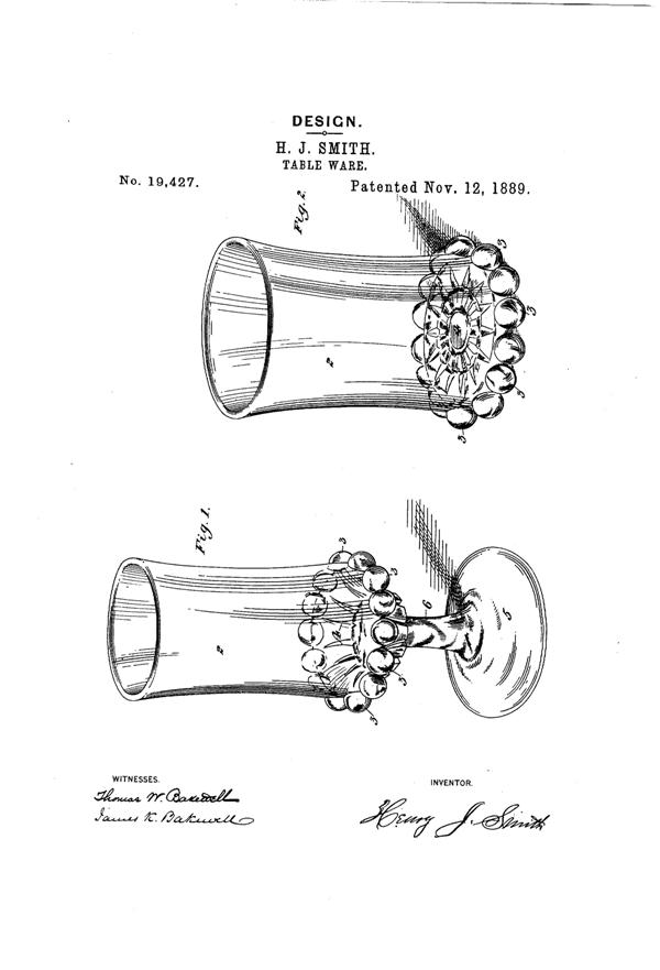 Bryce Atlas Tableware Design Patent D 19427-1