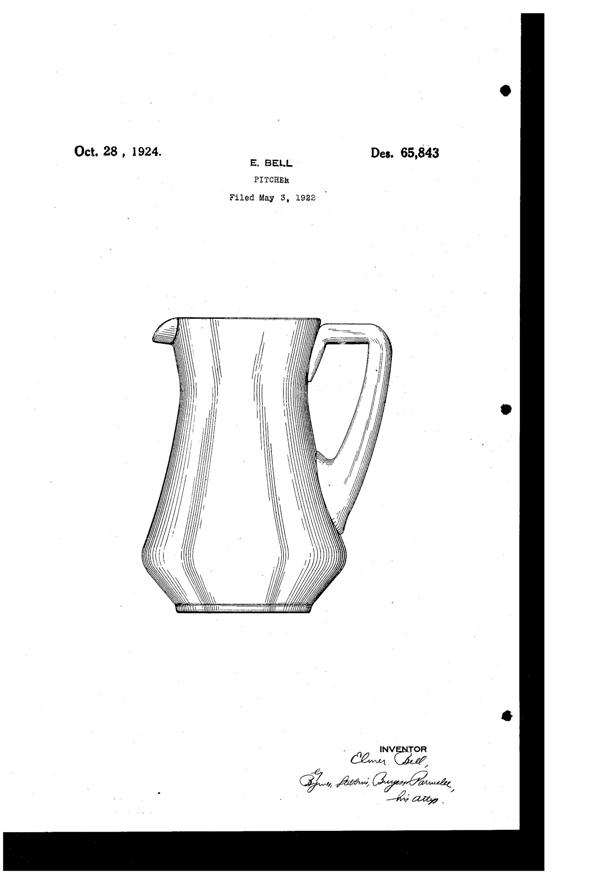 Bryce Pitcher Design Patent D 65843-1