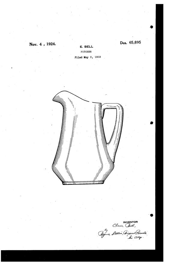 Bryce Pitcher Design Patent D 65895-1