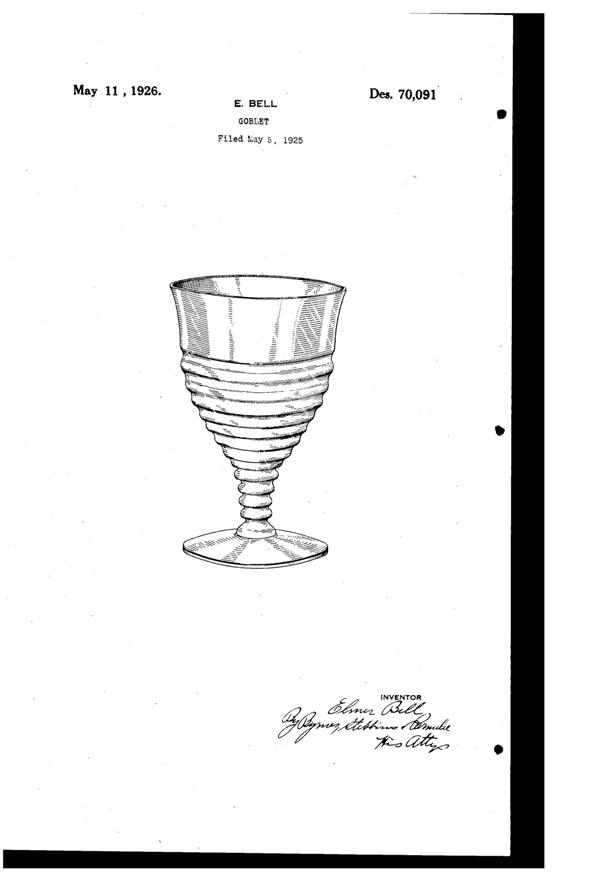 Bryce Goblet Design Patent D 70091-1