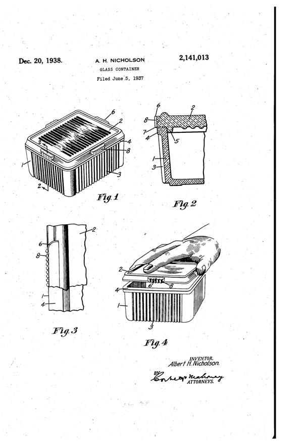 Federal Refrigerator Dish Patent 2141013-1