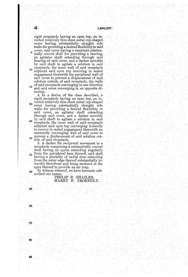 Hazel-Atlas Malted Milk Mixer Patent 1890307-5