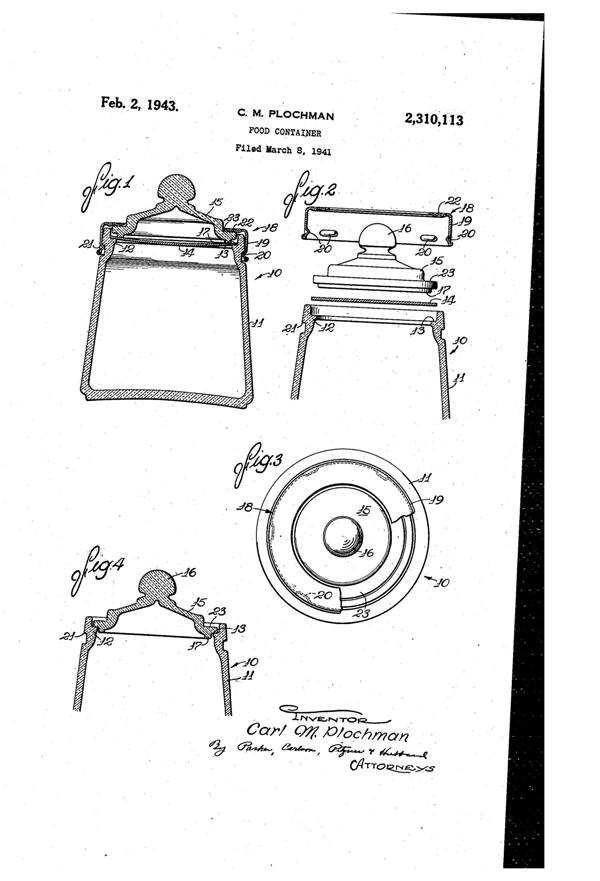 Hazel-Atlas Plochman Food Container Patent 2310113-1