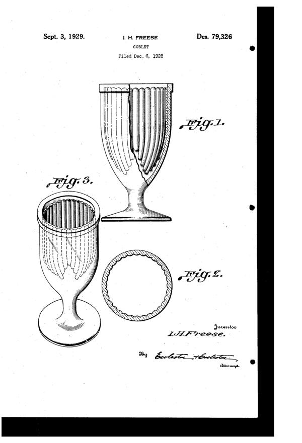 Hazel-Atlas Goblet Design Patent D 79326-1