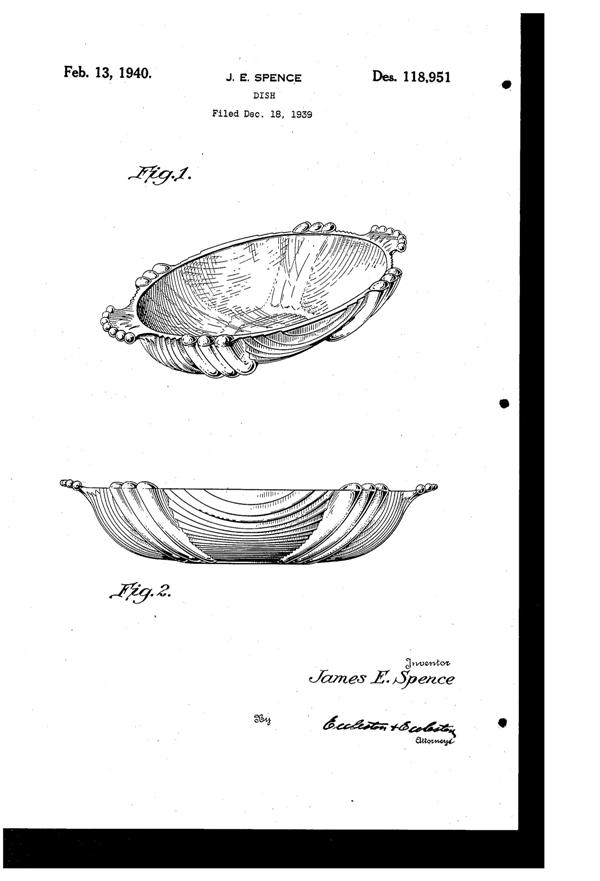 Hazel-Atlas # 254 Bowl Design Patent D118951-1