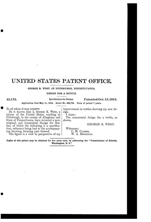 Westmoreland Telephone Candy Container Design Patent D 43173-2