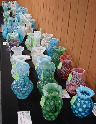 A Portion of the Opalescent Water Pitcher Collection