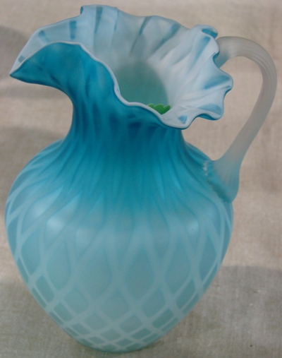 Unattributed Satin Diamond Quilted Pitcher