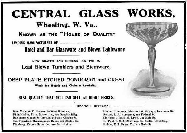 Central Glass Works Advertisement