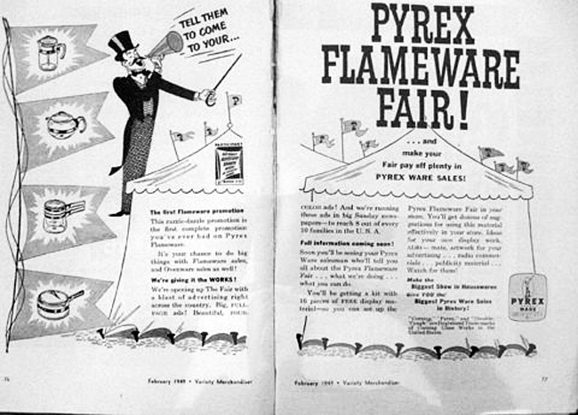 Pyrex Flameware Advertisement