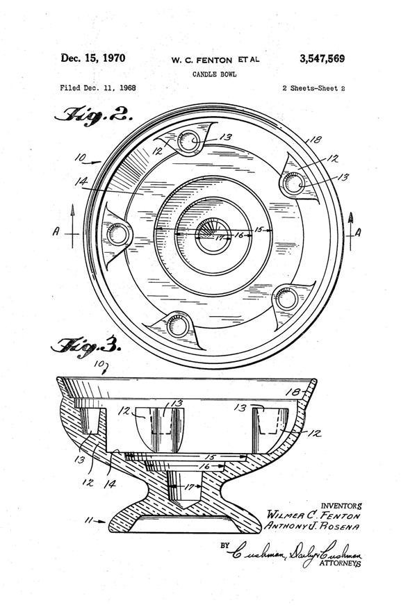 Fenton Candle Bowl Patent 3547569-2