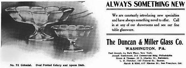 Duncan & Miller Advertisement for Colonial Pattern